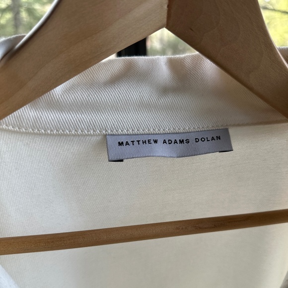 MATTHEW ADAMS DOLAN WHITE OVERSIZED DENIM JACKED DRESS WORN BY RIHANNA 90s STYLE - Picture 12 of 16